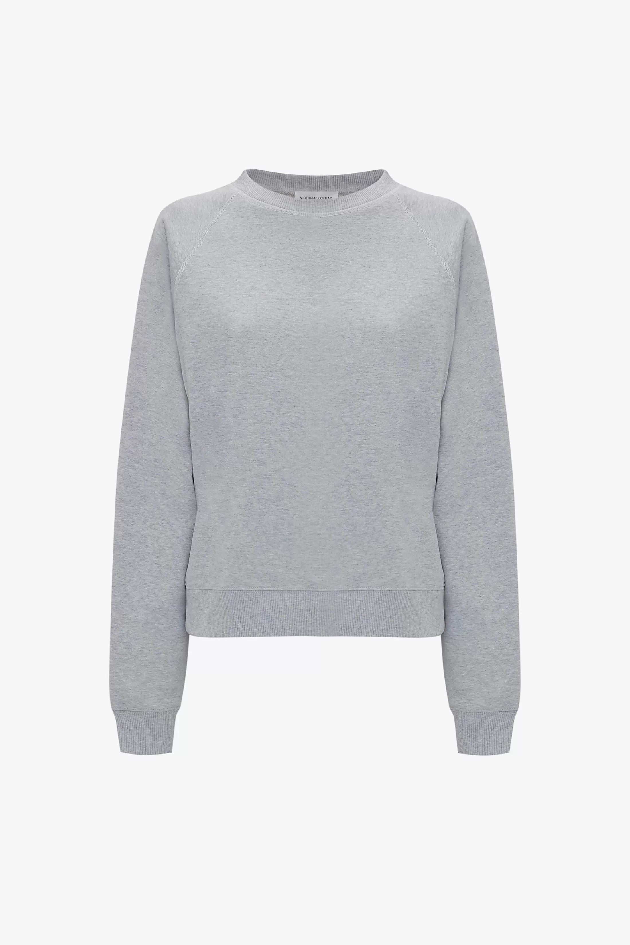 Football Sweatshirt In Grey Marl