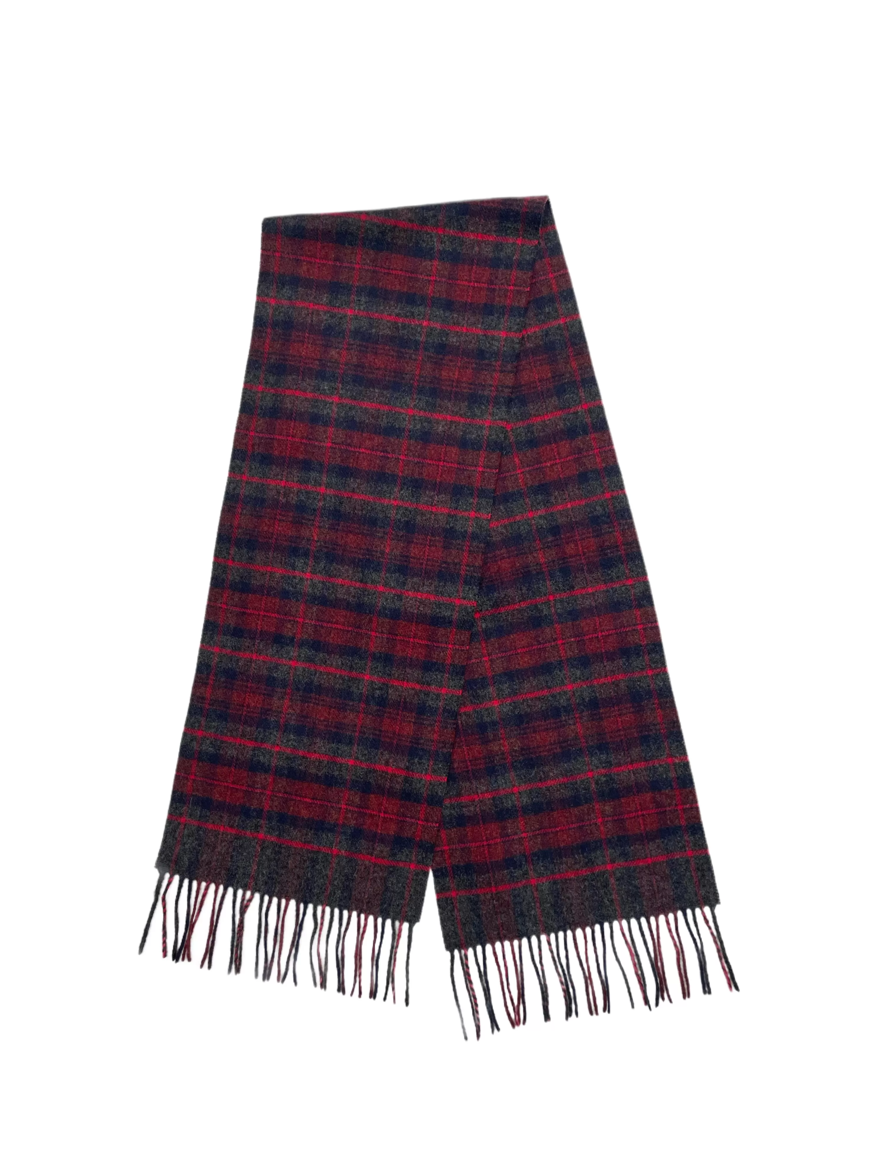 FRESH Red Tartan Wool Scarf