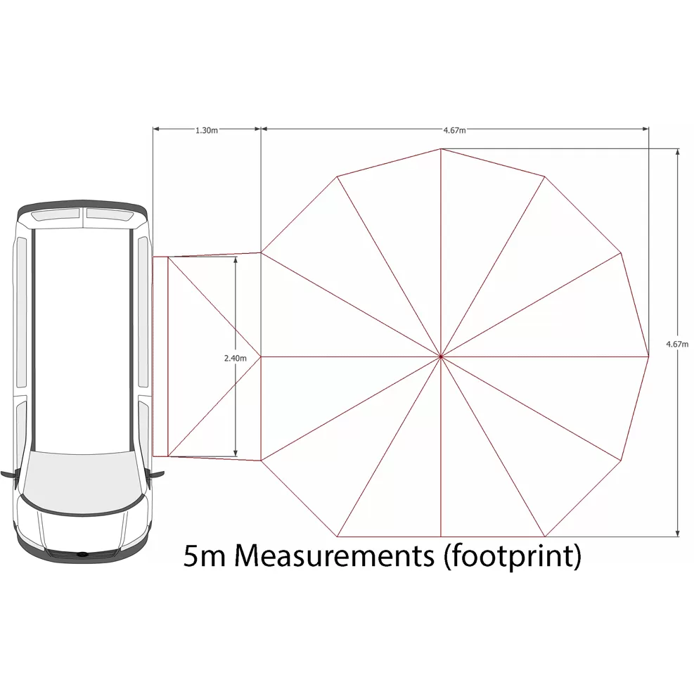 Glawning Double Door Tent / Driveaway Awning (Tent Only)