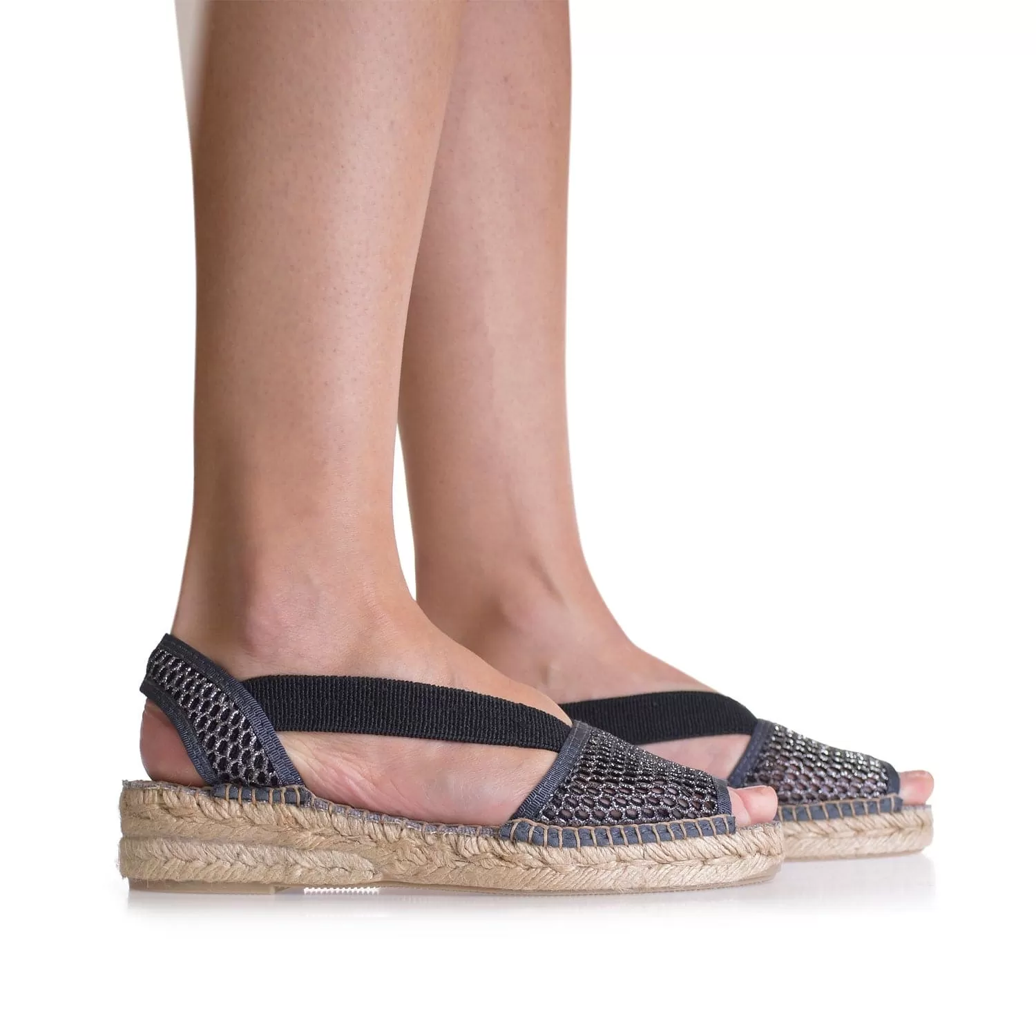 Glitter Cotton Blend Wedge Espadrille for Women - Estel-ZY