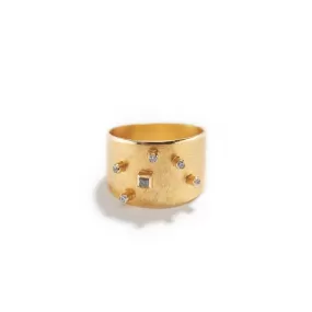 Gold Finished Cubic Zirconia Ring