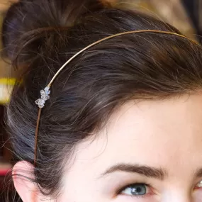 Gold Headband with Herkimer Diamonds