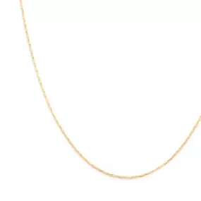 Golden Line Chain Necklace | Solid 14k Gold