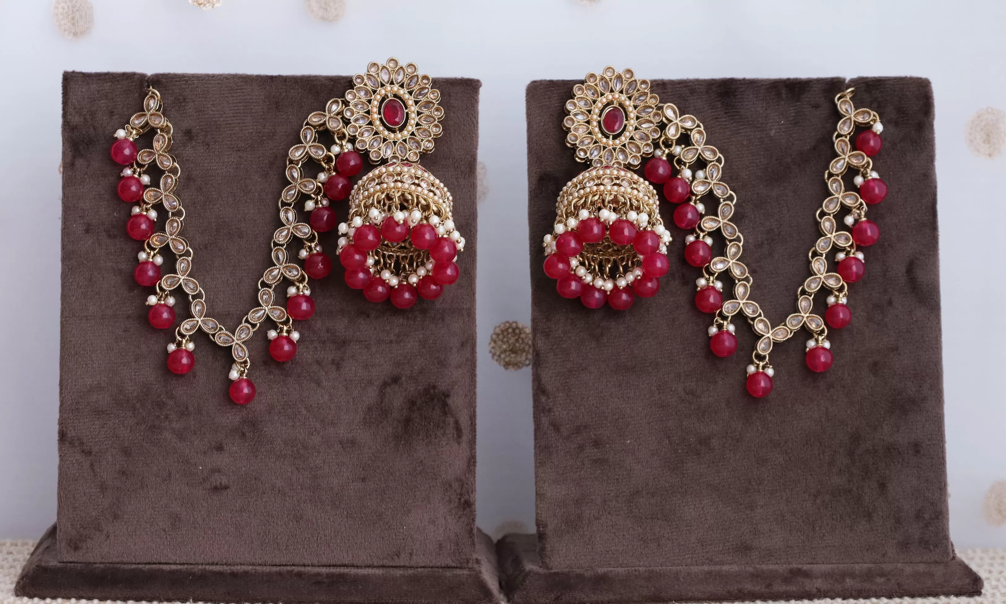 Harleen Polki Earrings With Sahara