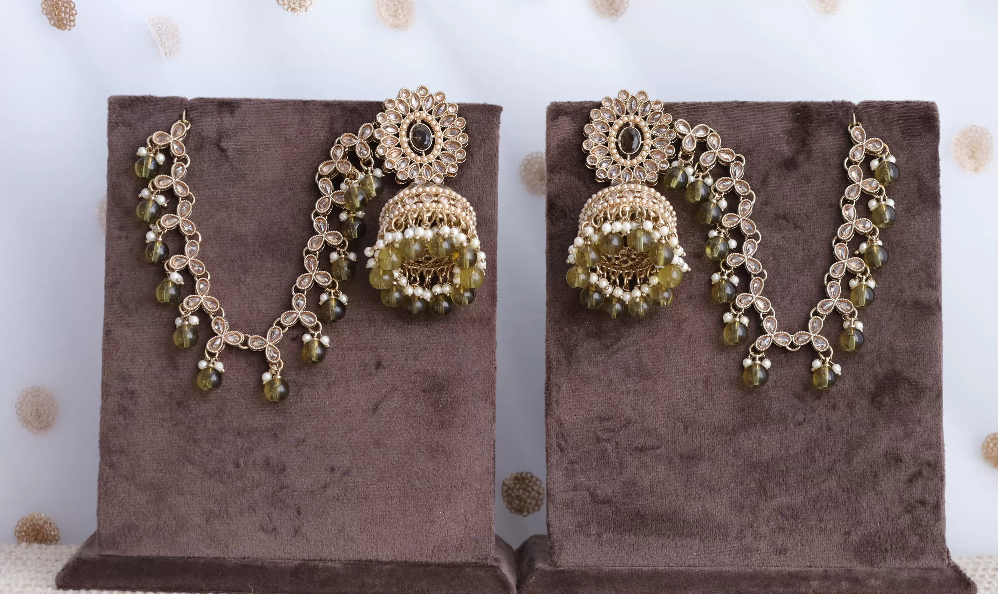 Harleen Polki Earrings With Sahara