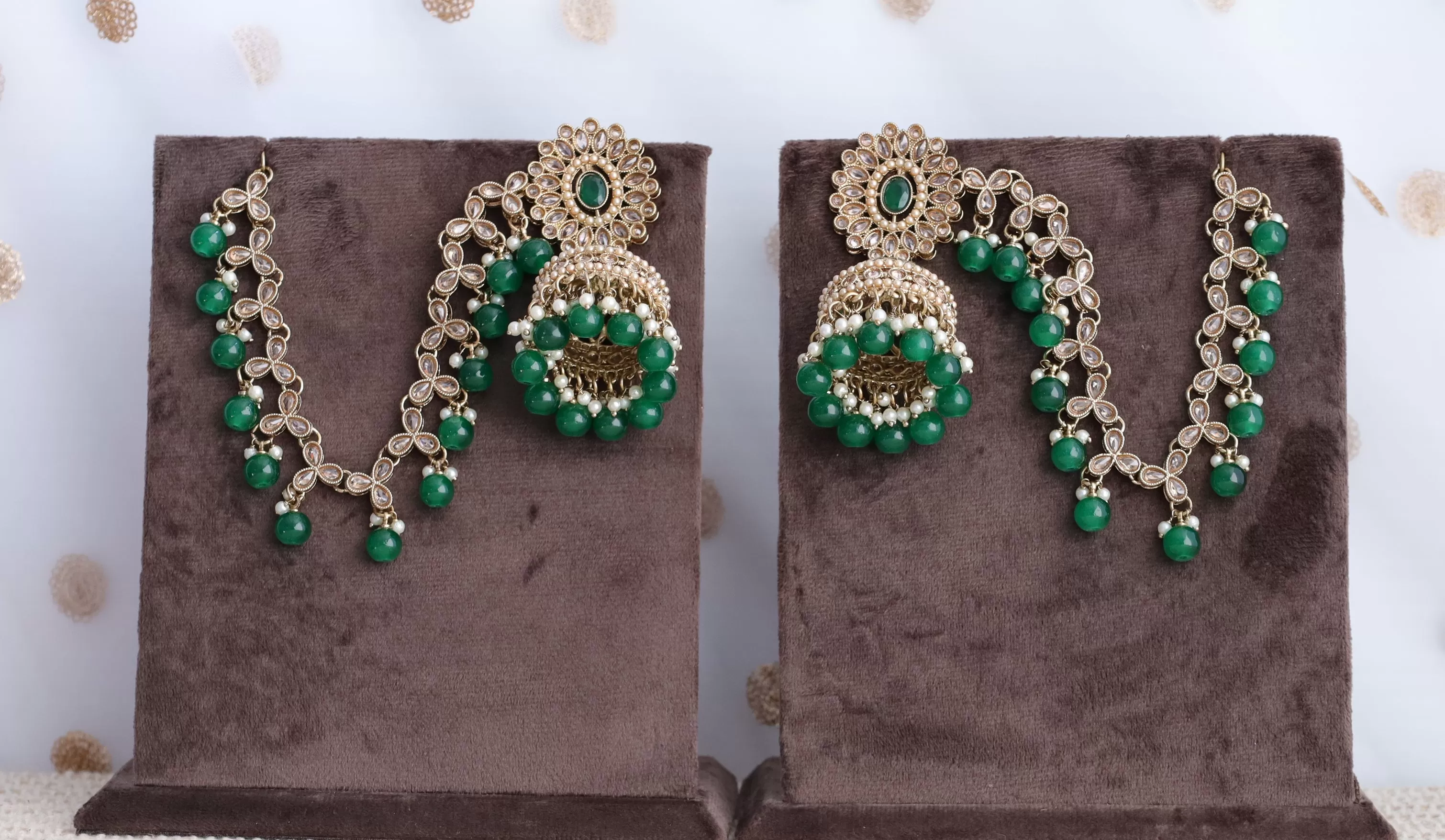 Harleen Polki Earrings With Sahara