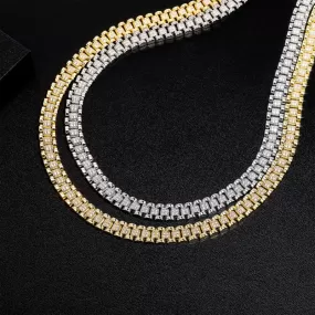 Hip Hop 10/14mm Full Diamond Necklace Bracelet