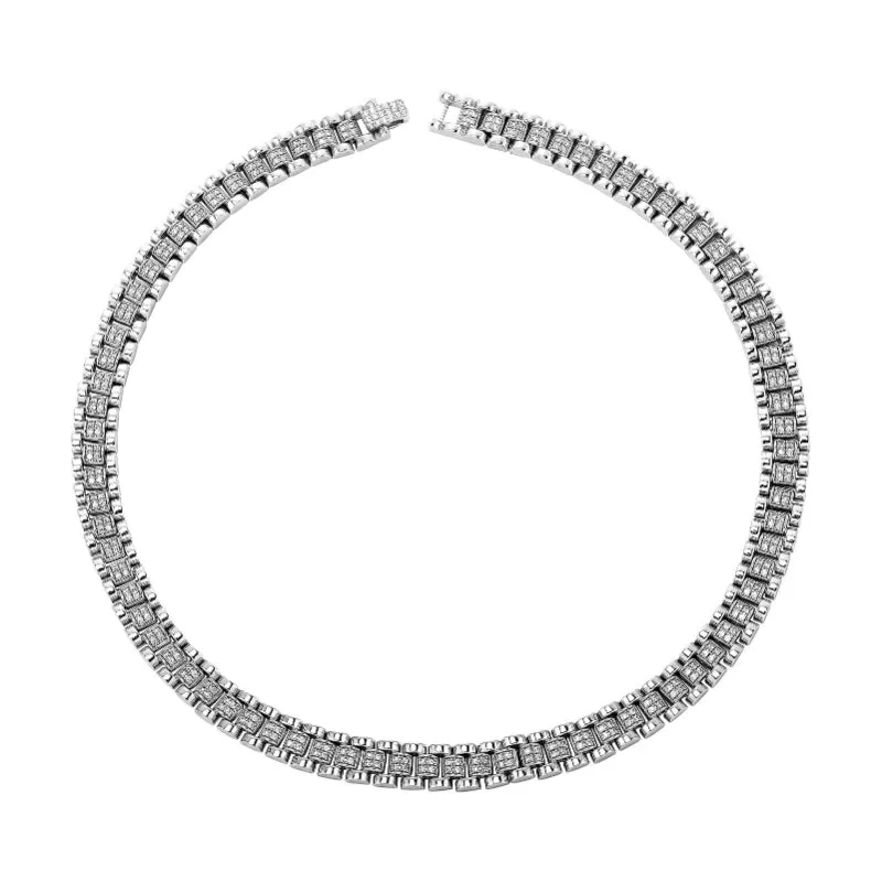 Hip Hop 10/14mm Full Diamond Necklace Bracelet