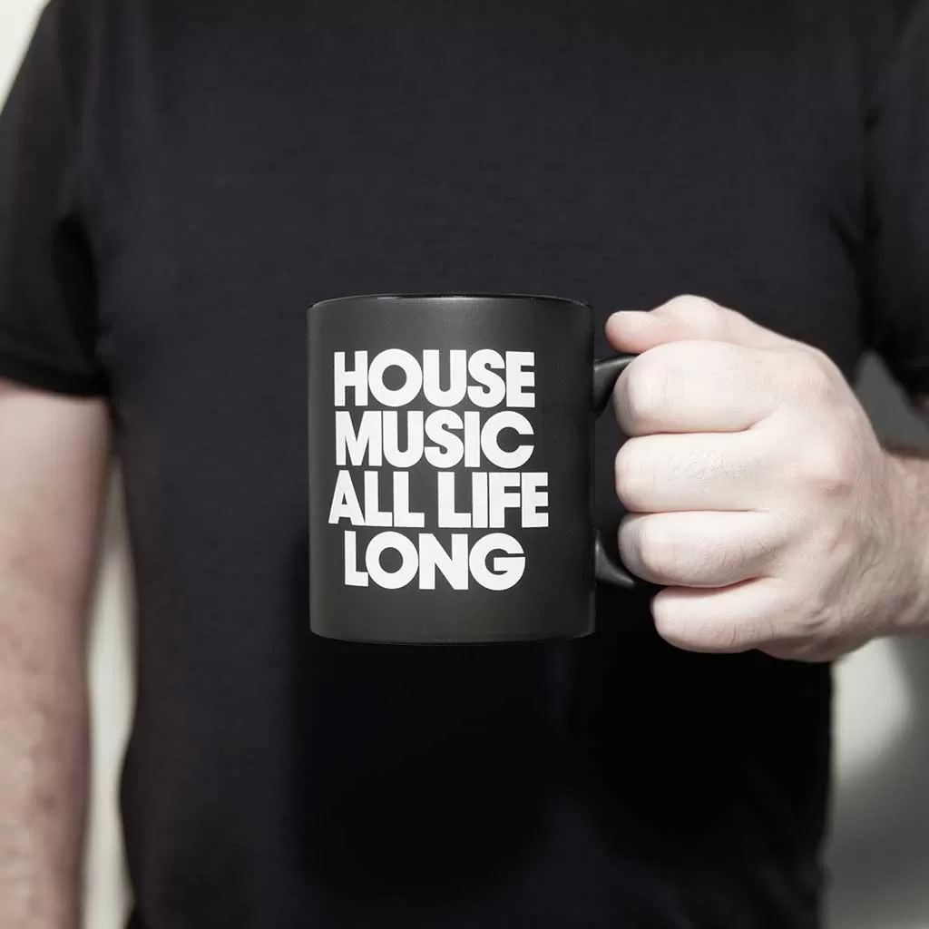 House Music All Life Long Matt Black Ceramic Mug