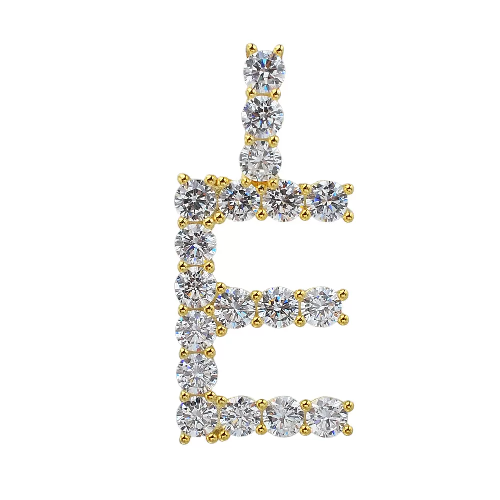 Iced out Letter Pendant (Gold or Silver)