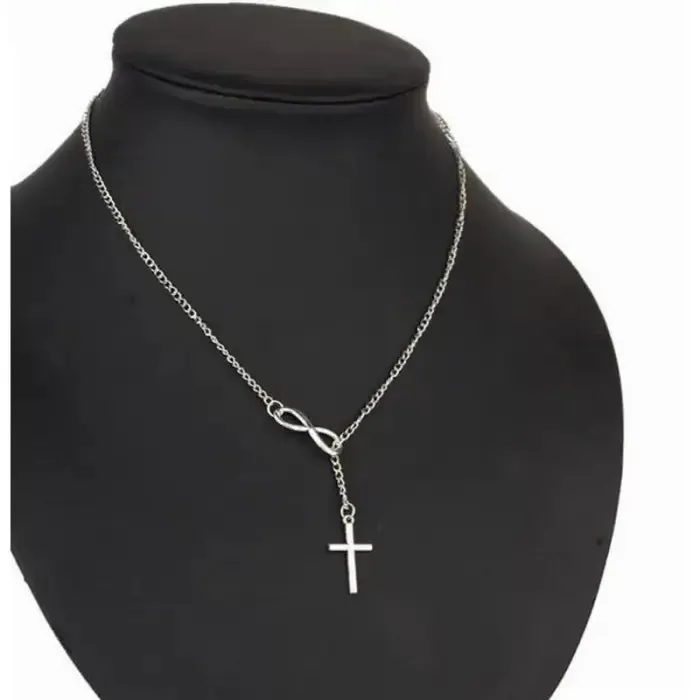 Infinite Faith Gold Cross Necklace - Shop Now!