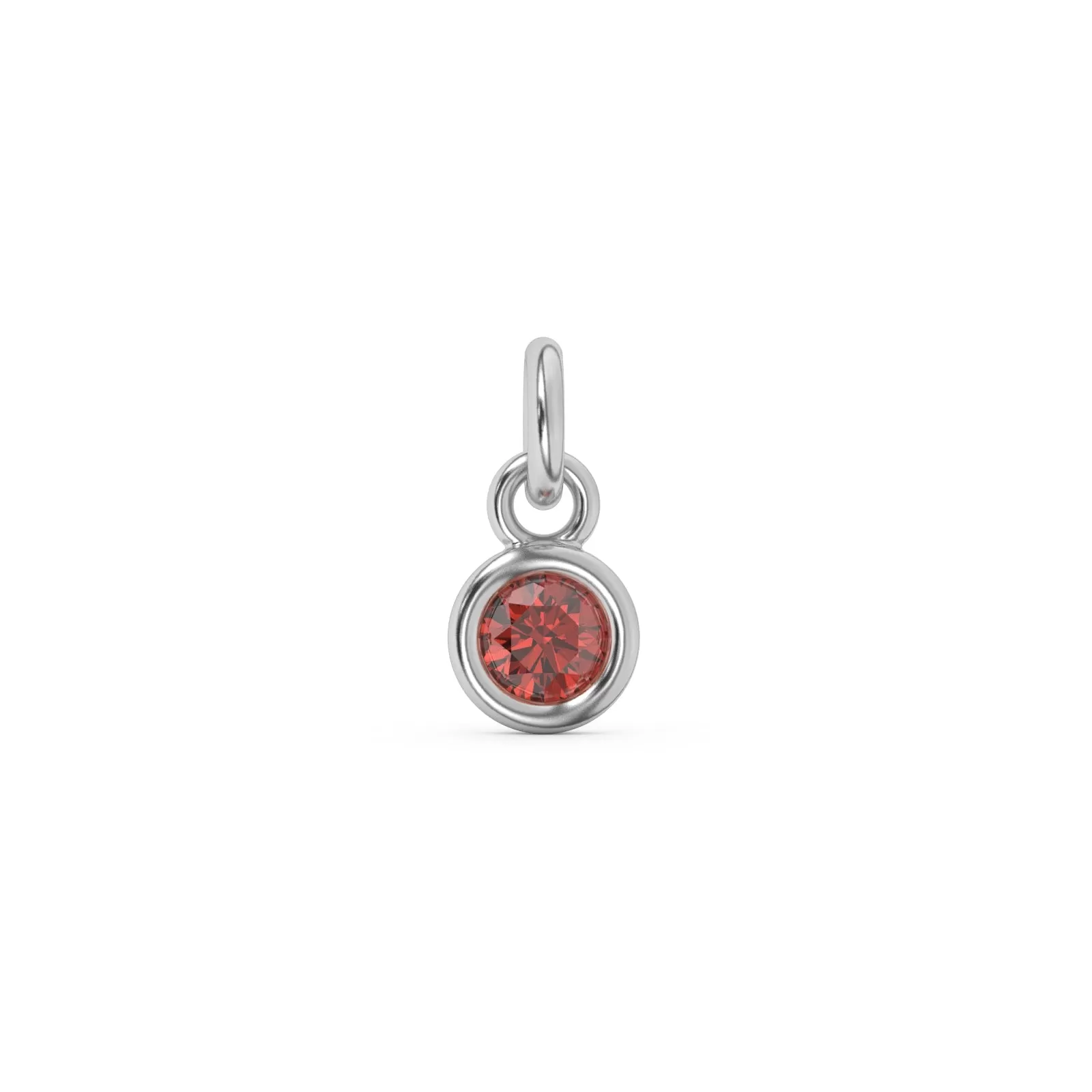 January Birthstone Charm | Sterling Silver