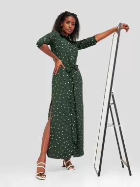 Jem Africa Wangui Maxi Shirt Dress - Green