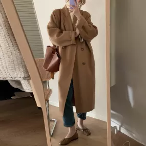 Jodie Double Face Wool Long Coat