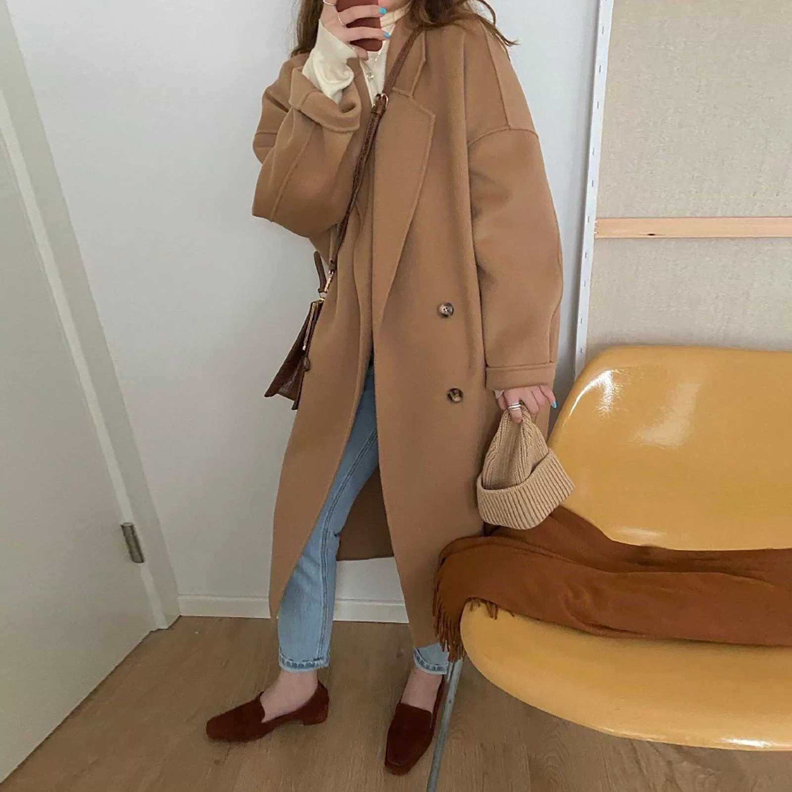 Jodie Double Face Wool Long Coat