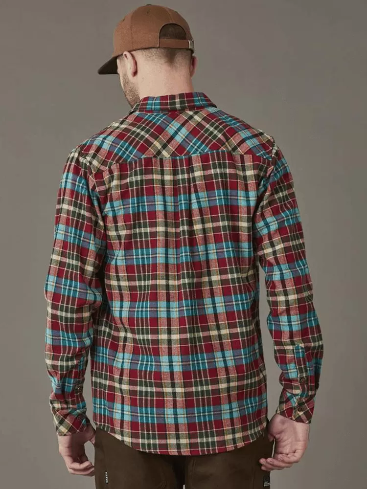 Just Another Fisherman Flanagan Flannel Shirt - Red / Teal