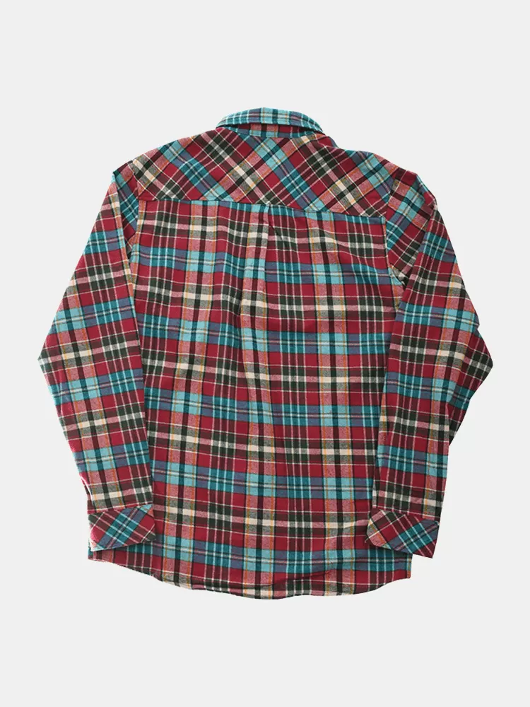 Just Another Fisherman Flanagan Flannel Shirt - Red / Teal