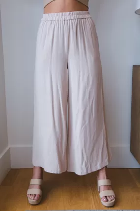 Kaylee Linen Wide Leg Pants, Taupe