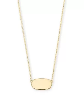 Kendra Scott Elisa Oval Pendant Necklace in 18k Gold Vermeil