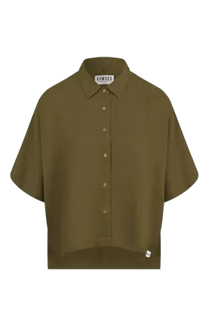 Kimono Women's Linen Shirt | Khaki