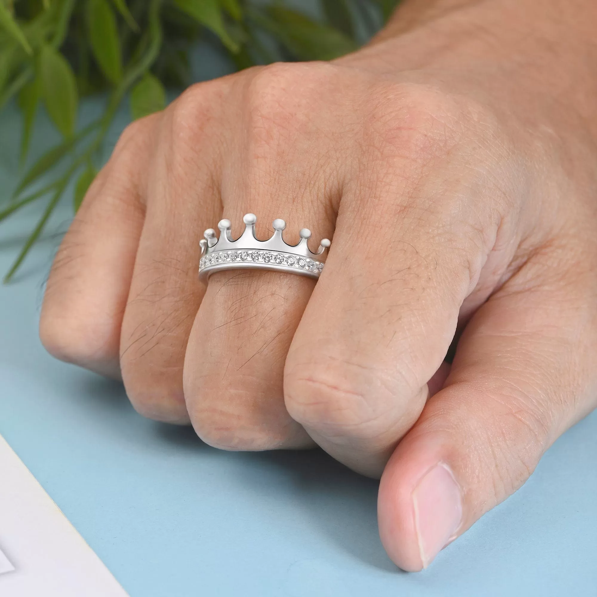 King and Queen Crown Promise Rings for Him