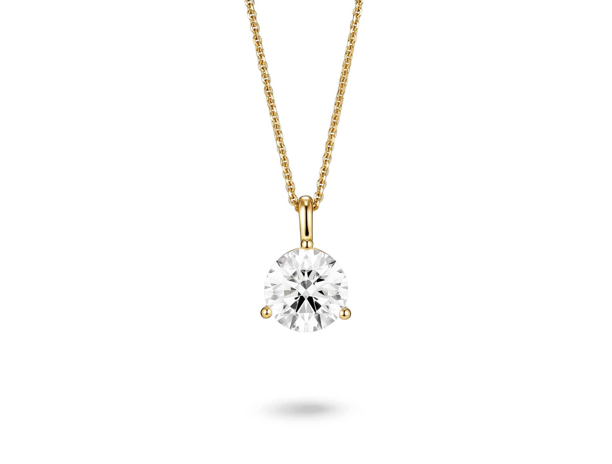 Lab-Grown Diamond 2ct. Round Brilliant Solitaire Bale Pendant | White