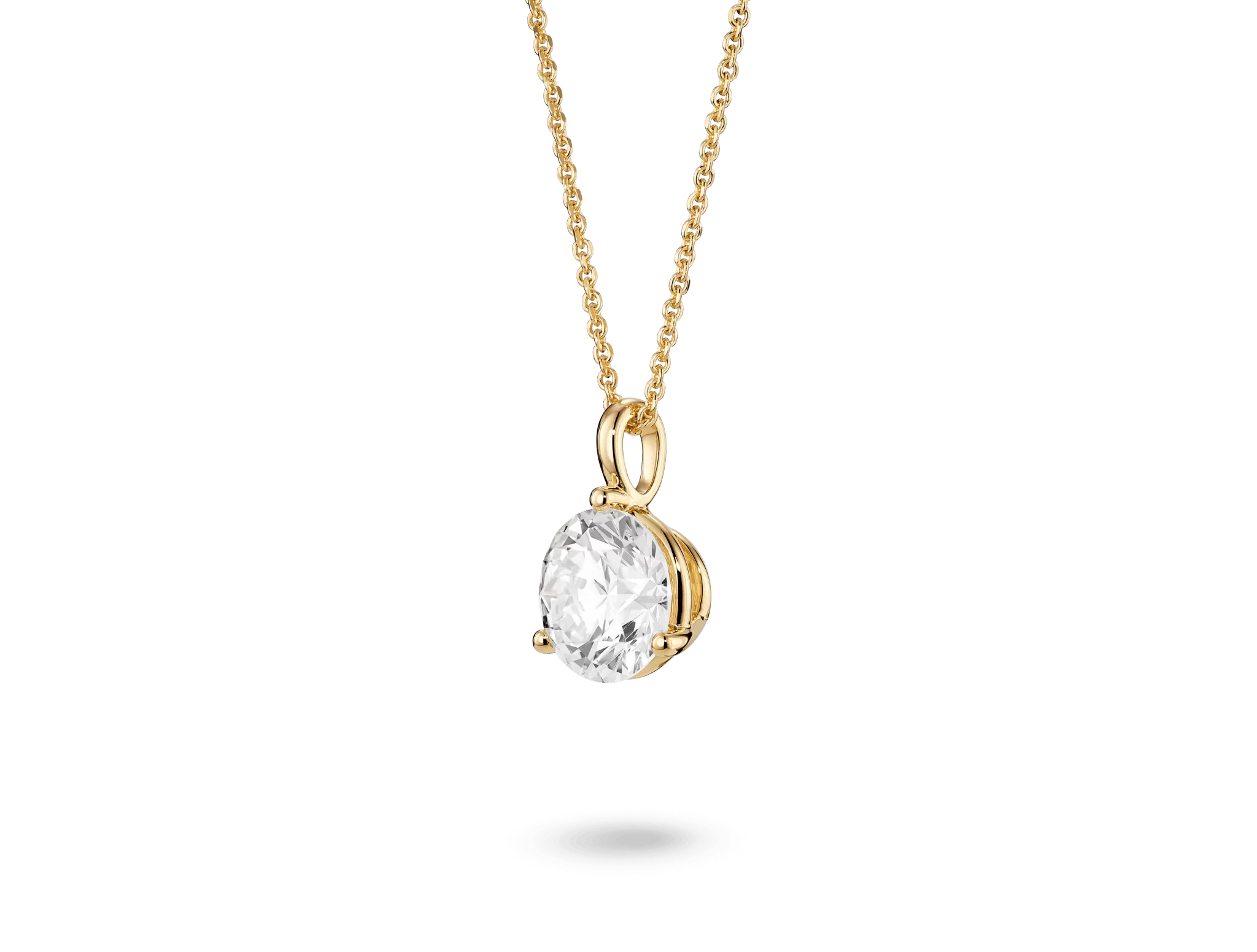 Lab-Grown Diamond 2ct. Round Brilliant Solitaire Bale Pendant | White