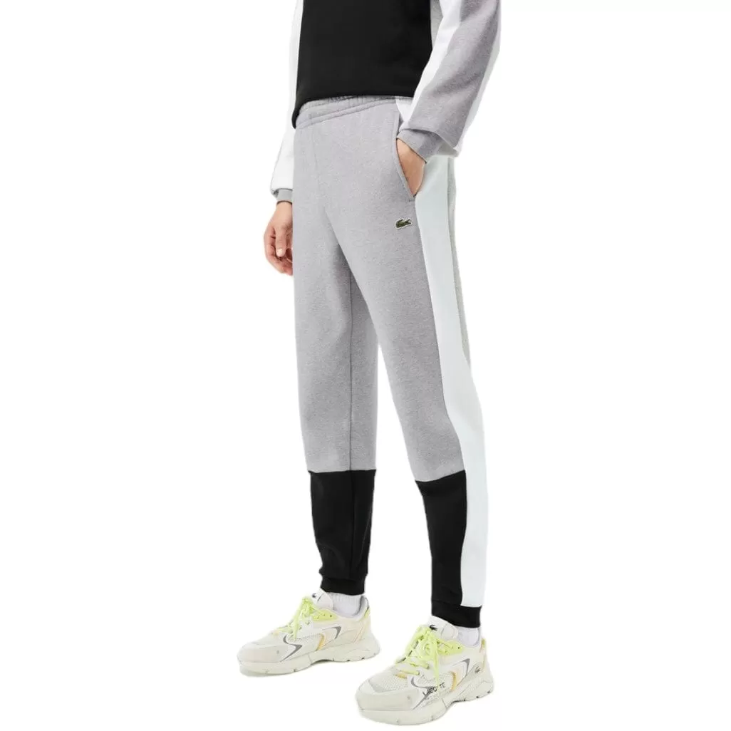 Lacoste Regular Fit Colorblock Joggers (Grey/Black/White) XH1300-51