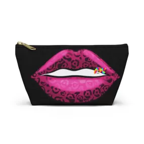 Leopard Print Lips Makeup Bag