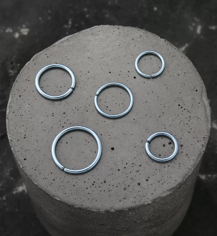 Light Blue Niobium Seamless Ring