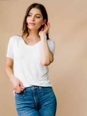 Mae Drapey Tee - White