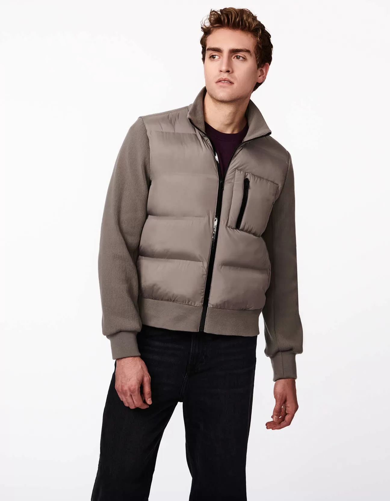 Men's Knit-Mix Puffer Jacket