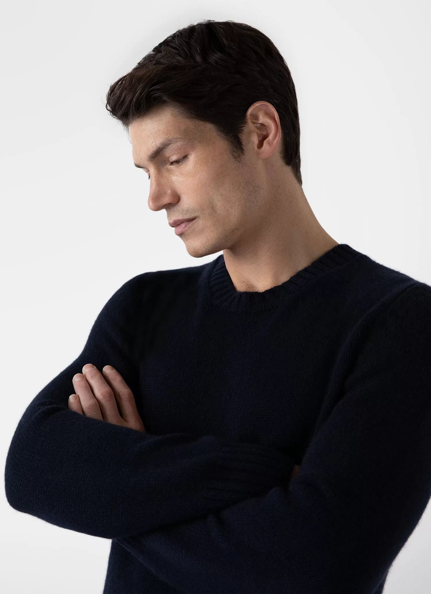 Men's Roxburgh Cashmere Jumper in Navy