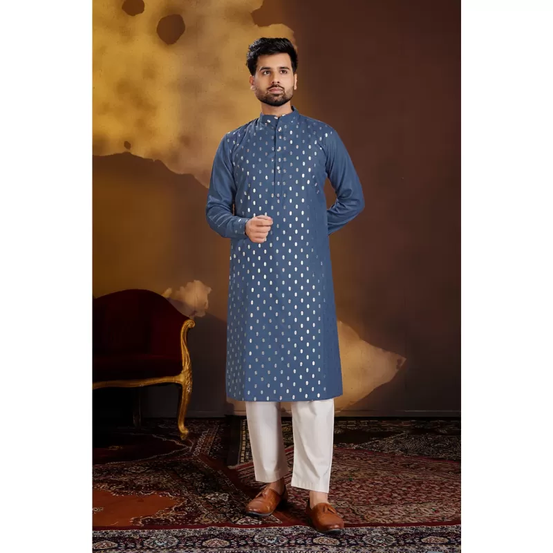 Men's Traditional Cotton Kurta with Pajama