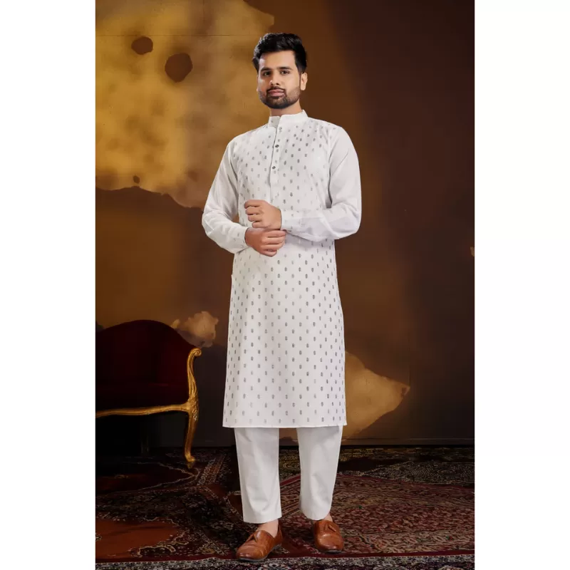 Men's Traditional Cotton Kurta with Pajama