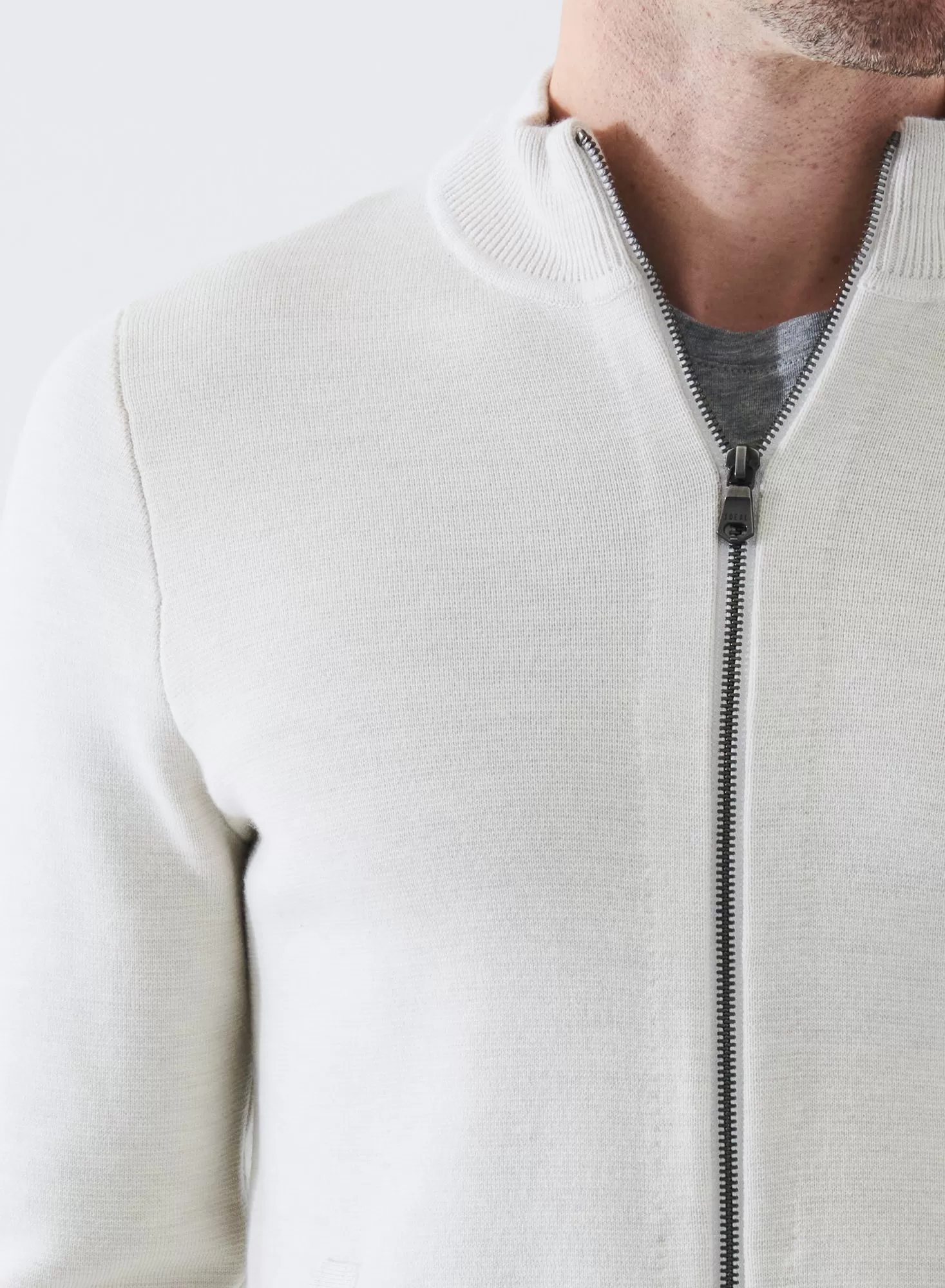 MERINO HALF MILANO ZIP-UP CARDIGAN