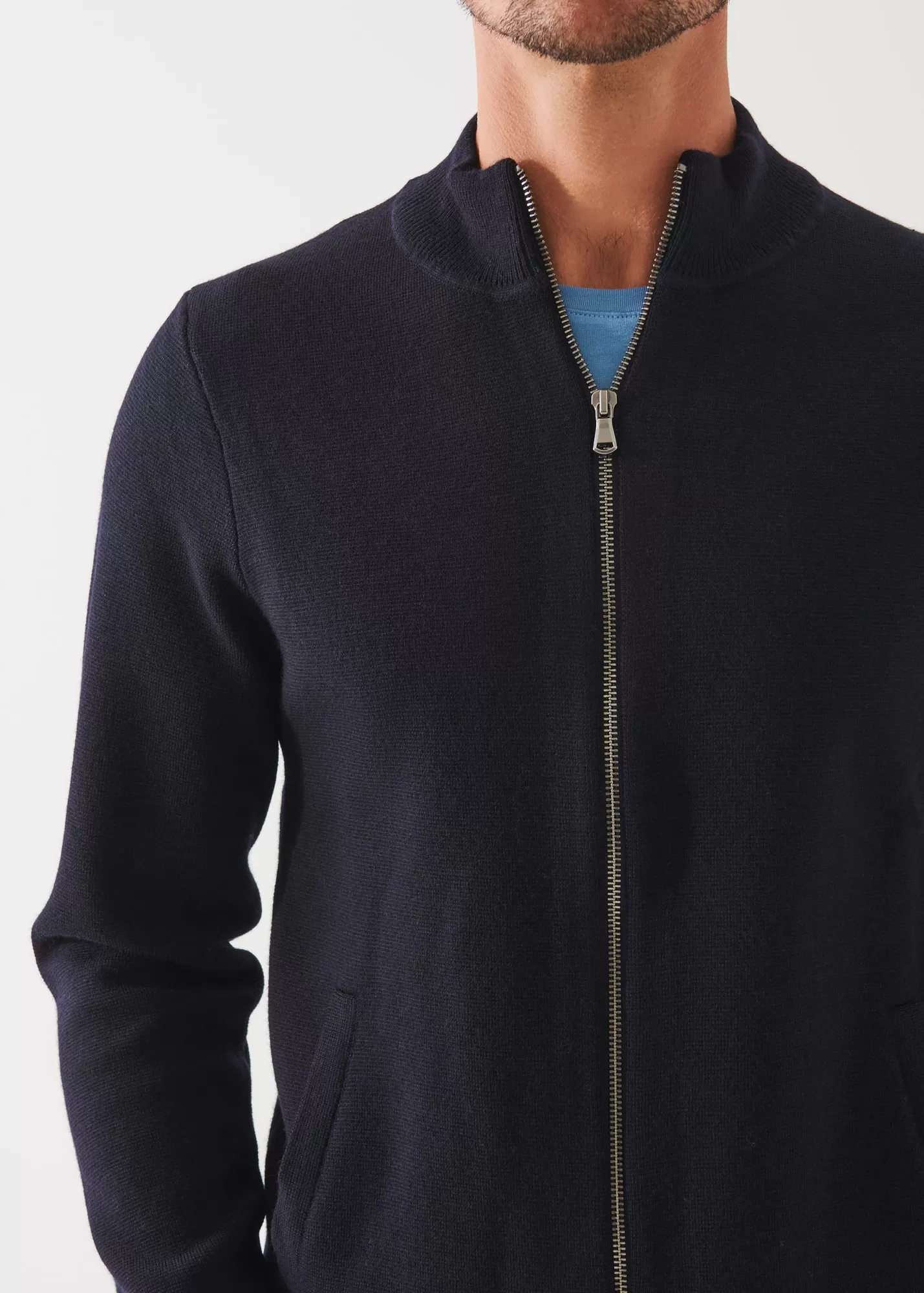 MERINO HALF MILANO ZIP-UP CARDIGAN