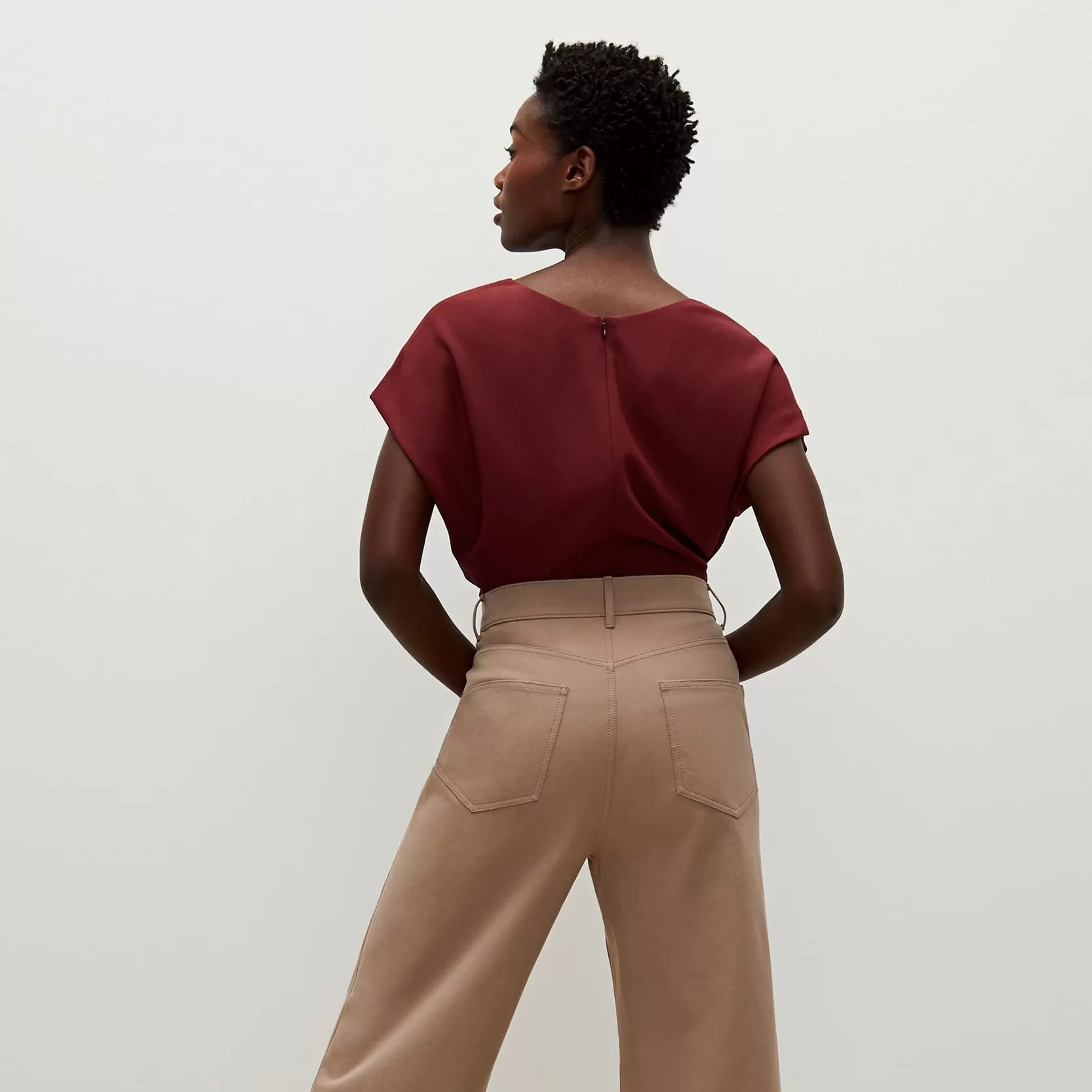 Milo Wide-Leg Jean - Eco Better Than Denim :: Fawn