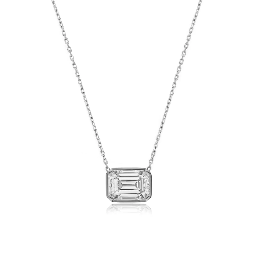 Mixed Shapes Diamond Pendant Necklace