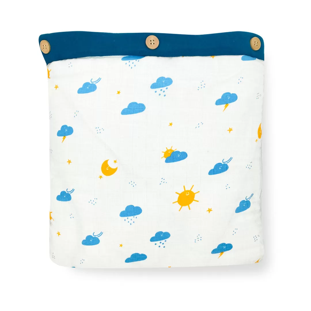 Muslin Carry Nest for Baby -Traveling bed Soft Cotton Clouds