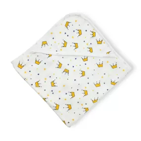 Muslin Hooded Towel for Baby- 6 Layer - 100% Organic Cotton - Crown