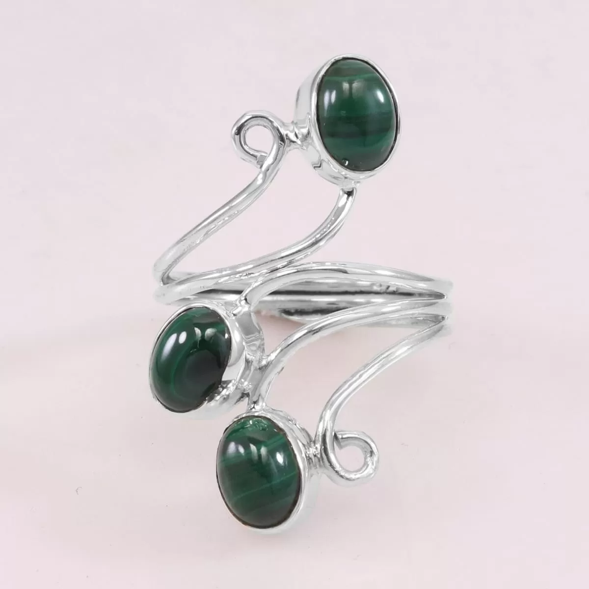 Natural Malachite Ring Sterling Silver Ring Handmade Ring Malachite Gemstone Ring Gift For Womens