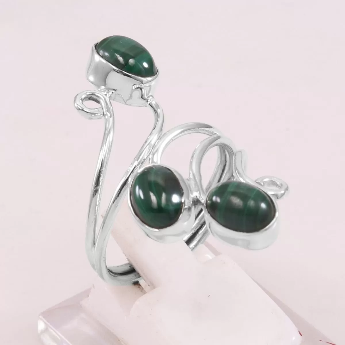 Natural Malachite Ring Sterling Silver Ring Handmade Ring Malachite Gemstone Ring Gift For Womens