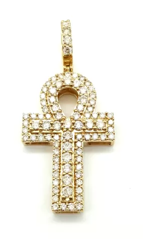 New 1.59 Carat Diamond Ankh Pendant