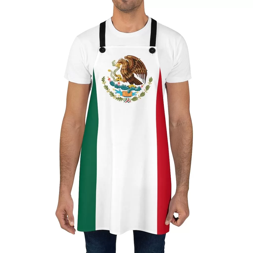 Nice Kitchen Apron / Mexican flag Print / Mexico Gift