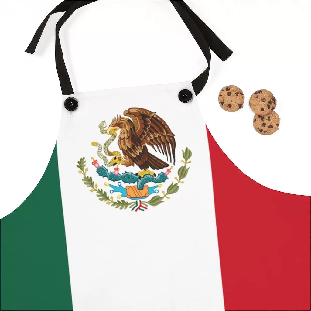 Nice Kitchen Apron / Mexican flag Print / Mexico Gift