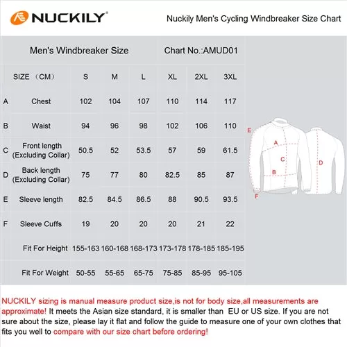 Nuckily MJ004 Long Sleeve Cycling Rain/Wind Protector Jersey