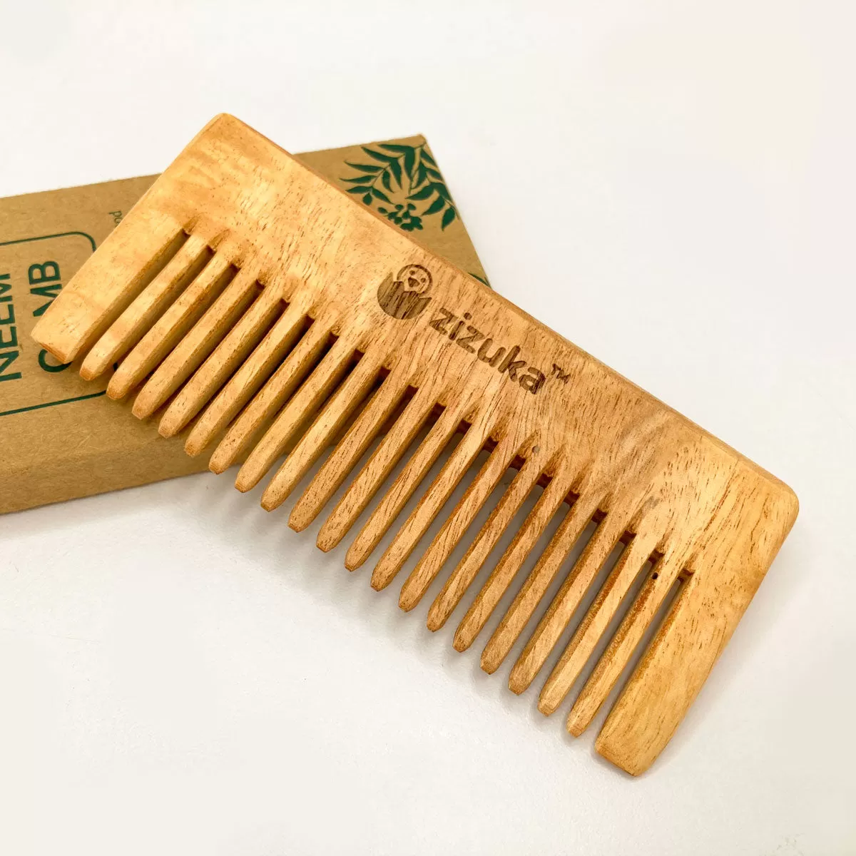 Oil Treated Neem Comb -Natural Detangling, Anti-Static -Small