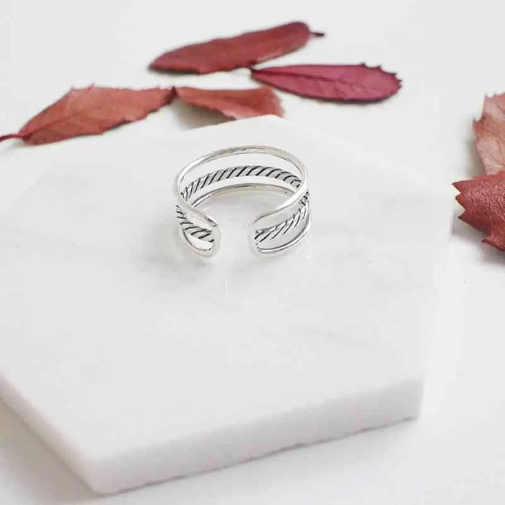 Open Adjustable Finger Ring With 3 Layers