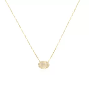 Oval Diamond Pavé Station Necklace